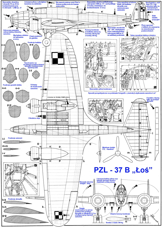 PZL-37B Łoś - SNS-HDR